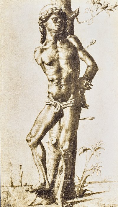 Figur eines Heiligen (Zeichnung von Raffaello Sanzio) von Raffaello Sanzio Raphael